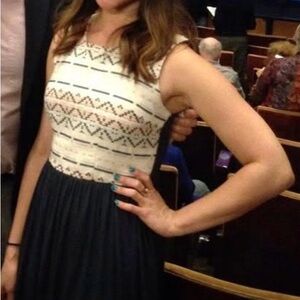 Anthropologie Dolan Midi dress, fitted top with flowing skirt